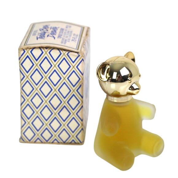 Vintage Avon Teddy Bear Decanter Topaze Cologne .75 fl. oz. New in Box - Picture 4 of 6